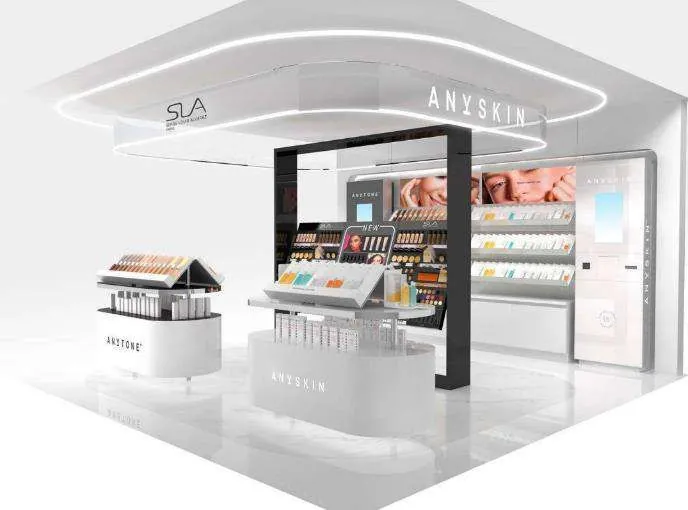 Department store island merchandising render